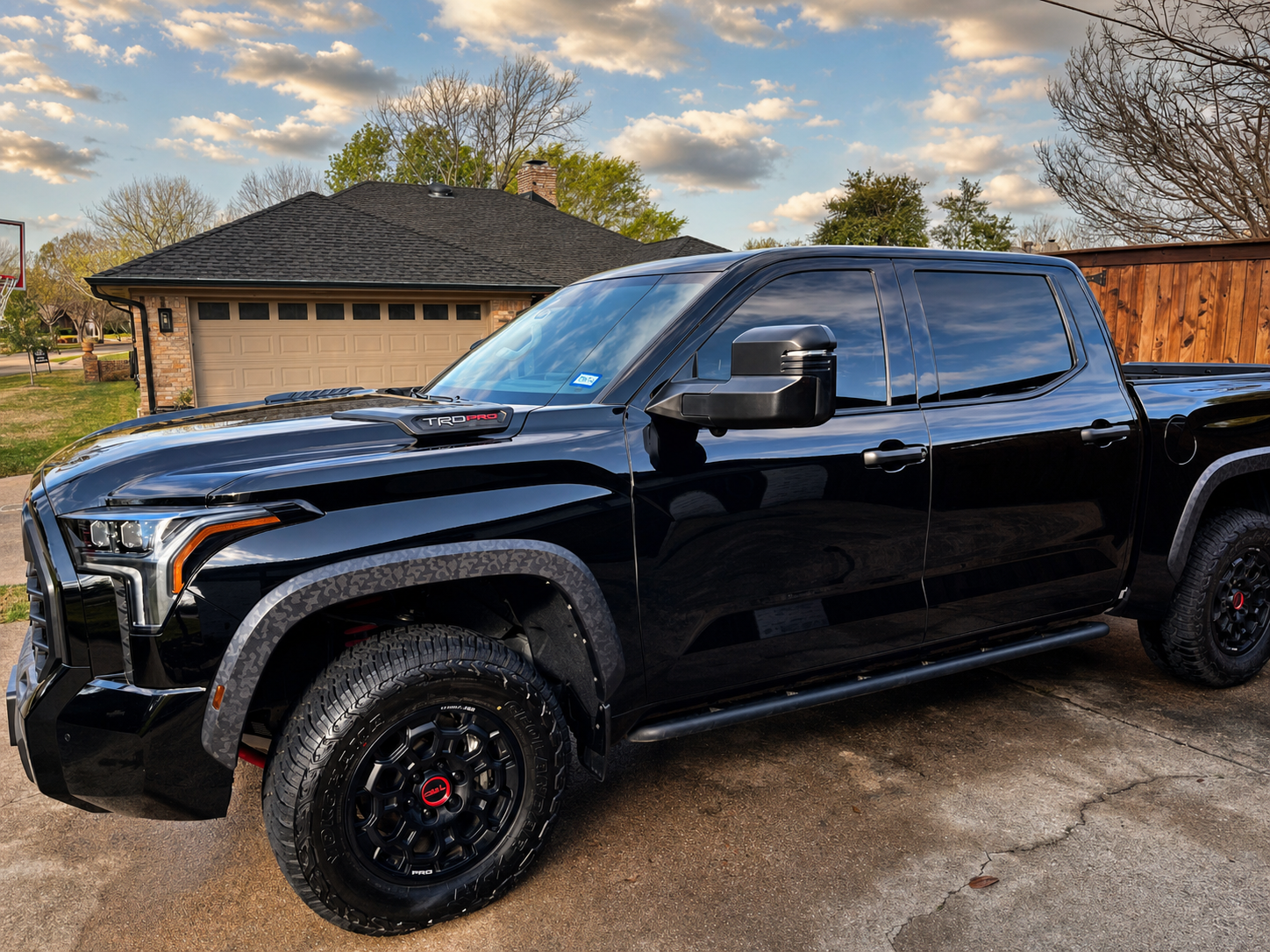 Black Toyota Tundra TRD Pro after professional ceramic coating by Evo Auto Details